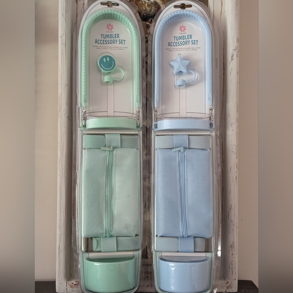 Other - Tumbler Accessory Set in Mint Or Light Blue